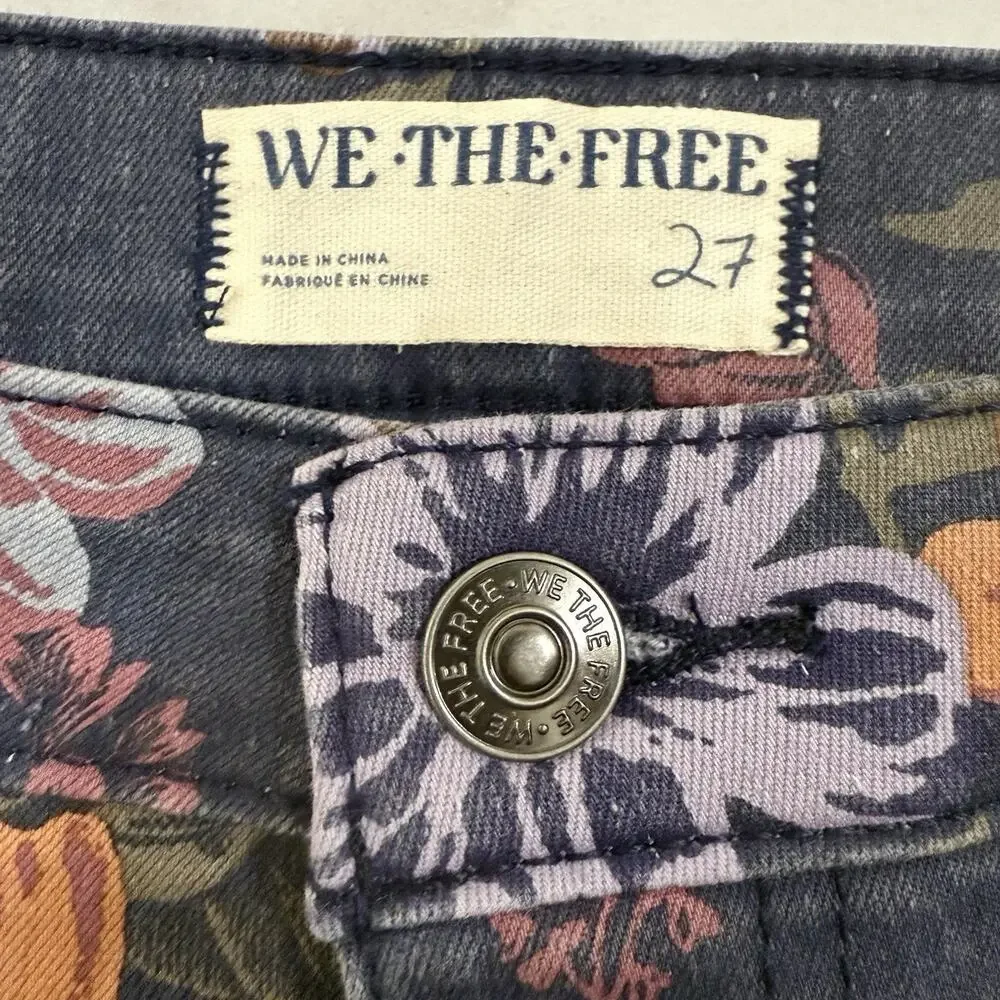 Free People Floral Flare Jeans - Multicolor - Picture 8 of 13